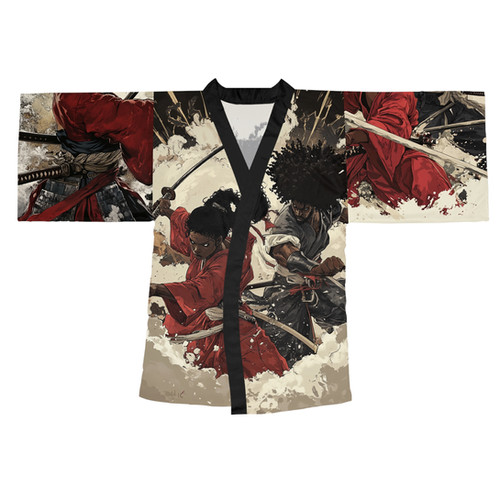 Afro Samurai Artistic Anime Long Sleeve Kimono Robe Relaxation