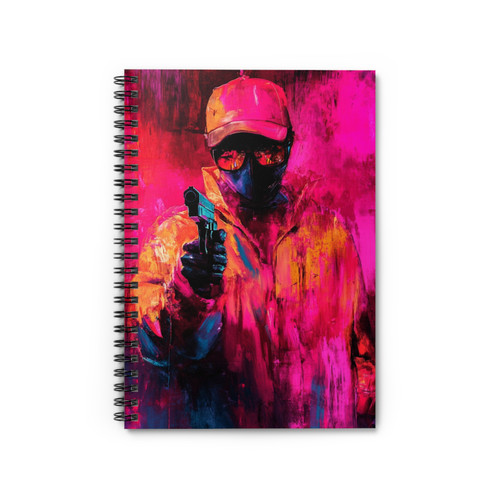 Cat Wit Tha Gat Urban Vibe Spiral Notebook Colorful Art Design