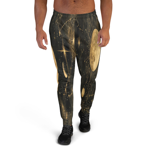 Black and Gold Constellation Men's Joggers